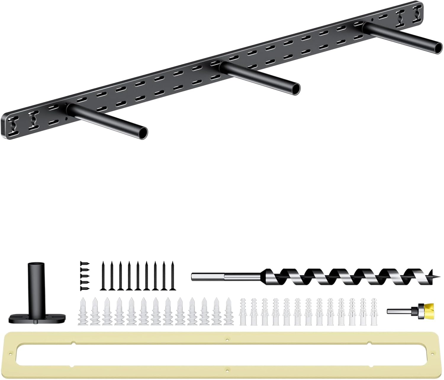 1pc Floating Shelf Hardware Heavy Duty Hidden Shelf Brackets Support,Wall Mounting Invisible Floating Shelves Bracket with Jig (34" x 8" x 1.5" with Tools) Craftersmark