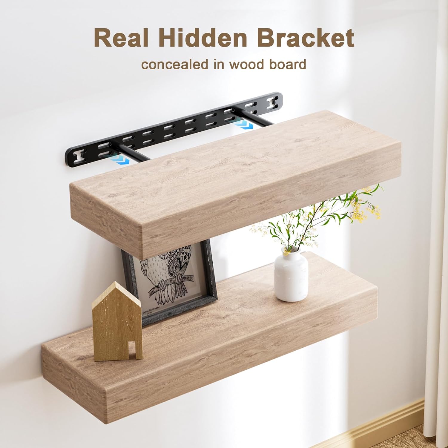 Floating Shelf Bracket-- 43"X4"X1.0" Craftersmark