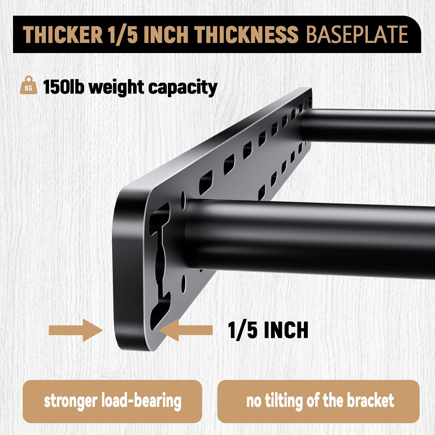 2 Pack Shelf Bracket Invisible Floating Shelf Bracket Heavy Duty Brackets for Shelves (22X6 inch) Craftersmark