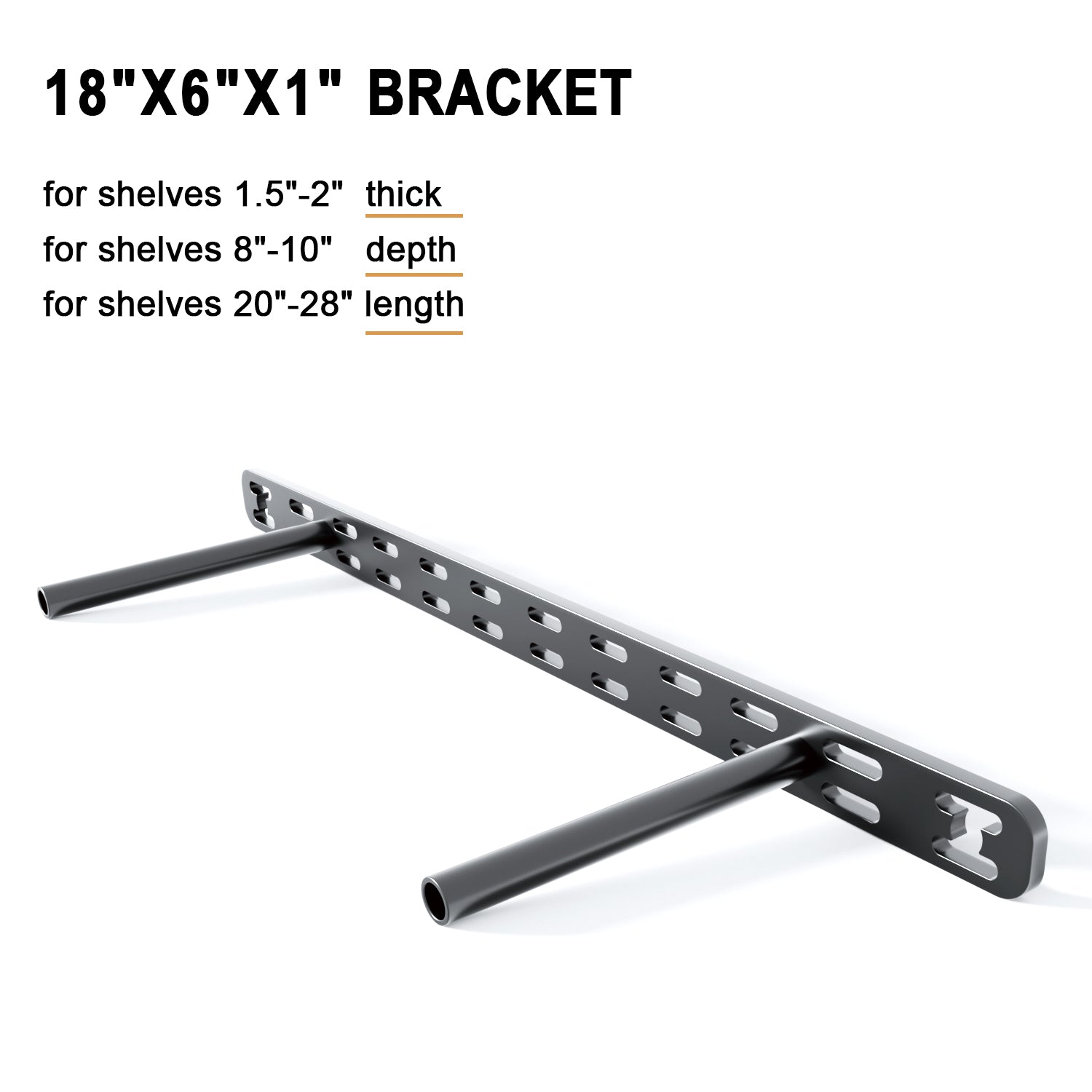 Floating Shelf Bracket--18"X6"X1.0"--with Build Kit Craftersmark