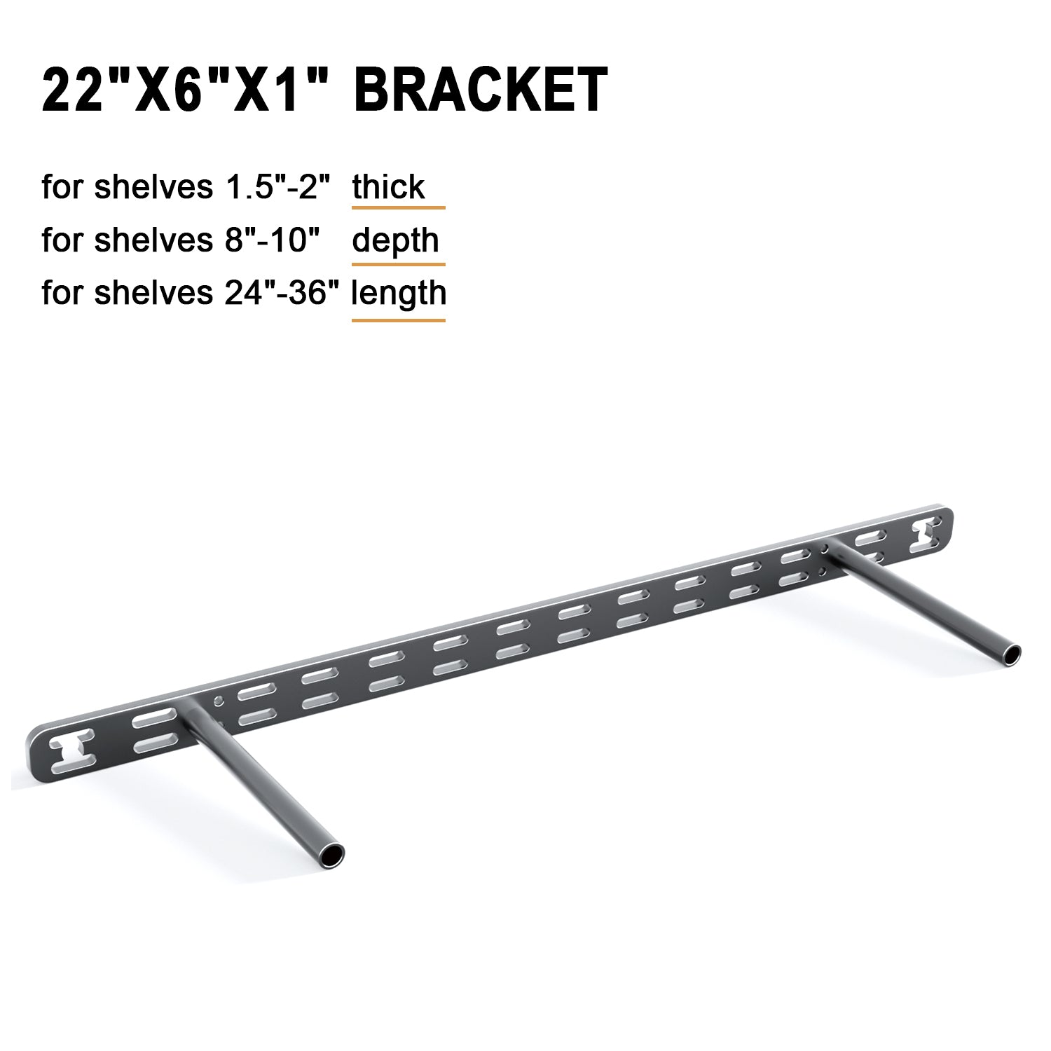 Floating Shelf Bracket--22"X6"X1.0" Craftersmark