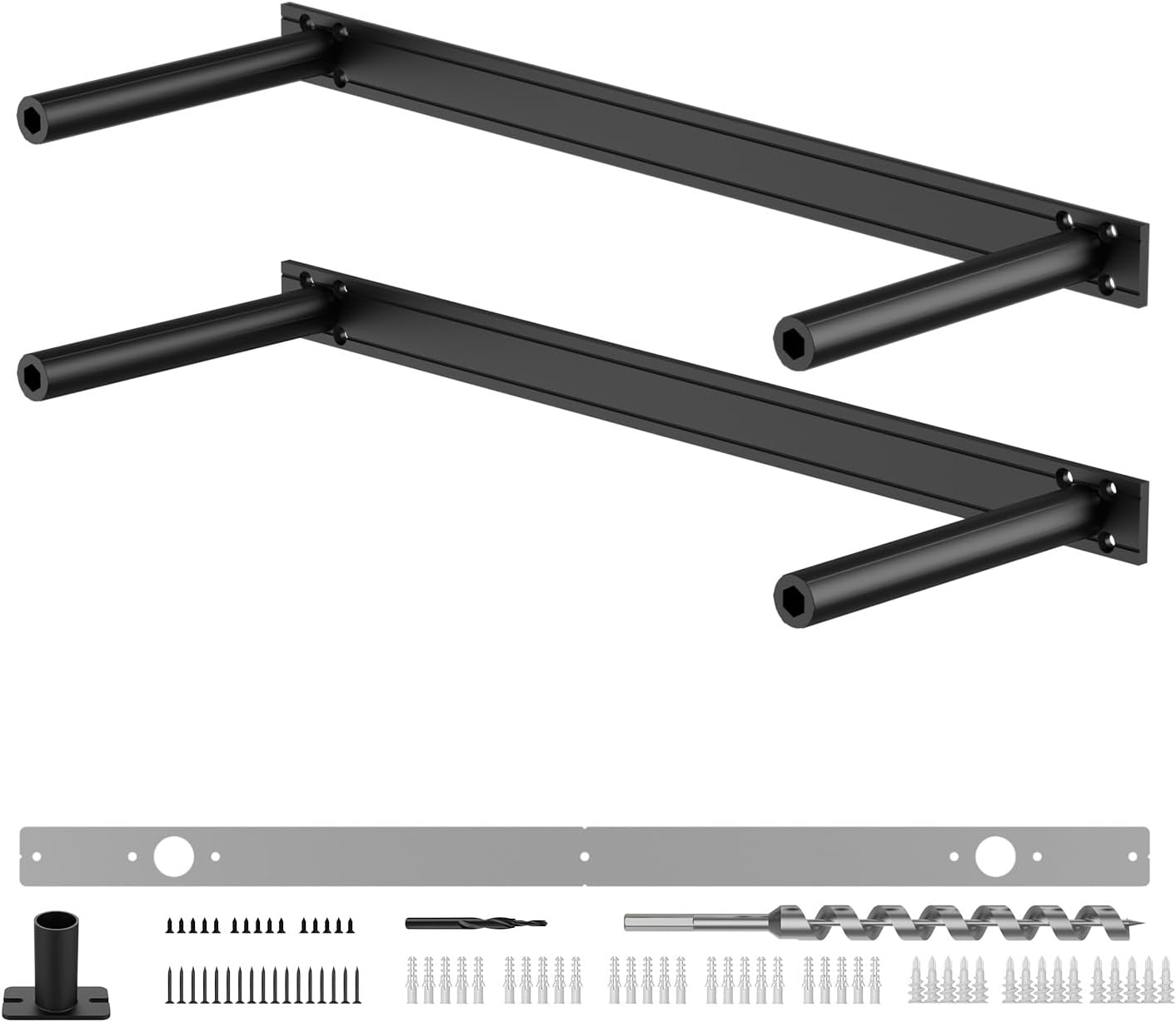 Floating Shelf Bracket Heavy Duty Shelving Brackets,Decorative Floating Shelf Hardware Black,Hidden Metal Shelf Support Bracket Heavy Duty Floating Mantel Bracket,200lbs Craftersmark