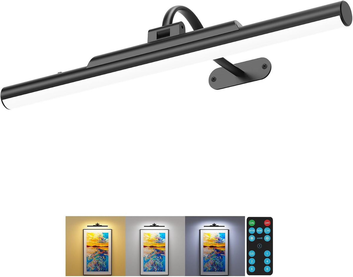 Picture Light for Wall Wireless Rechargeable 16 Inch Gold Craftersmark