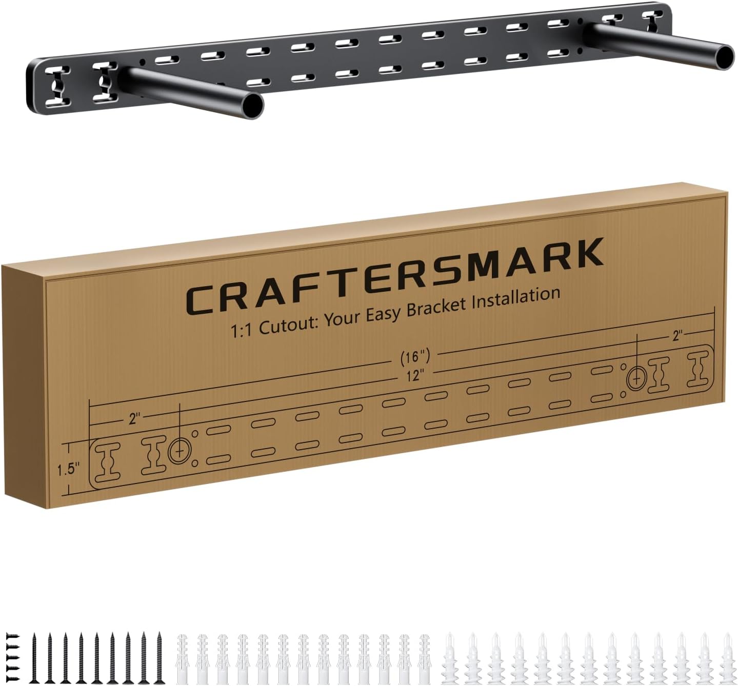 1pc Floating Shelf Hardware Heavy Duty Hidden Shelf Brackets Support,Wall Mounting Invisible Floating Shelves Bracket Without Jig Craftersmark