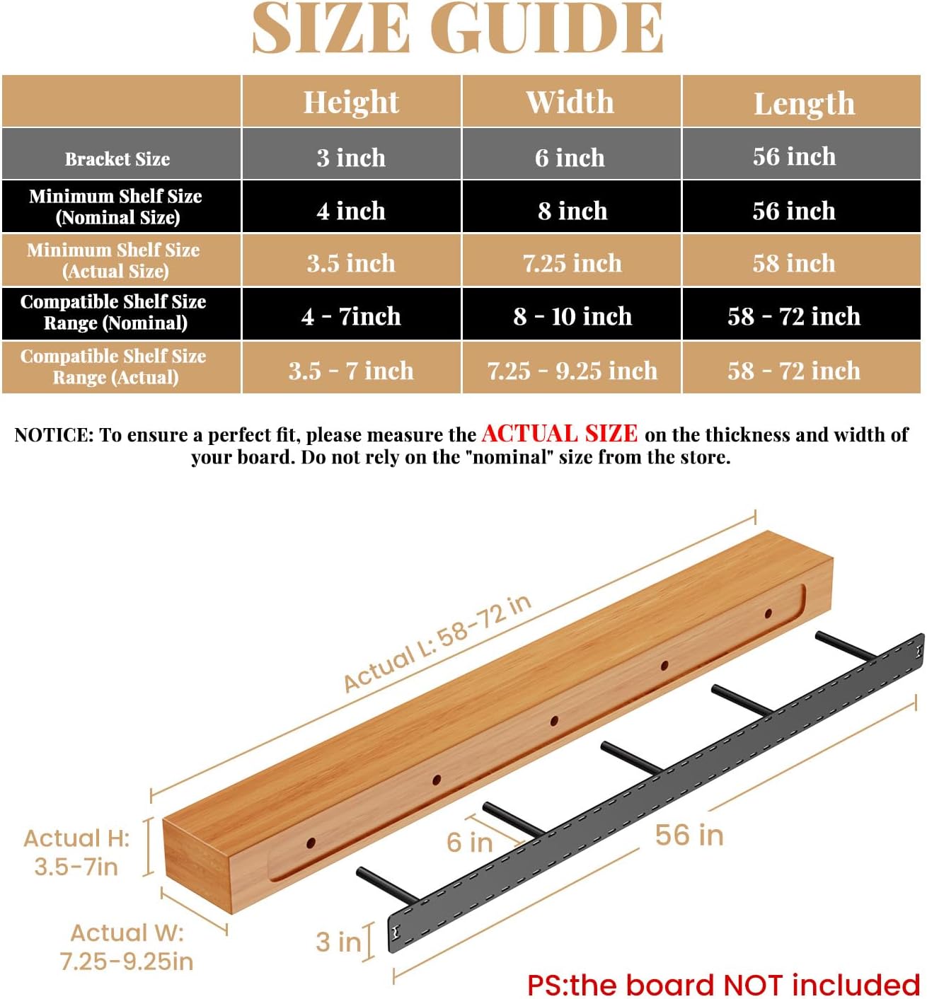 56"X6"X3" Craftersmark