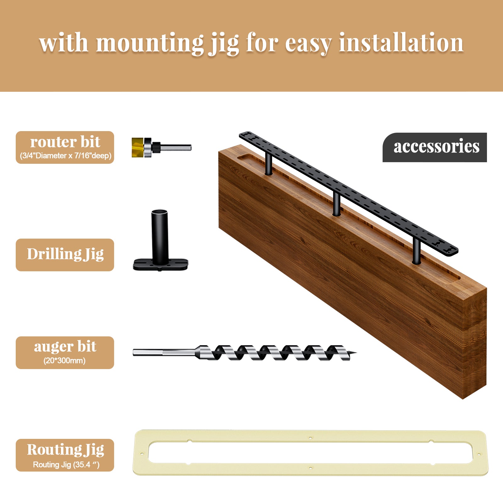 Floating Shelf Bracke--43"X8"X3" Craftersmark