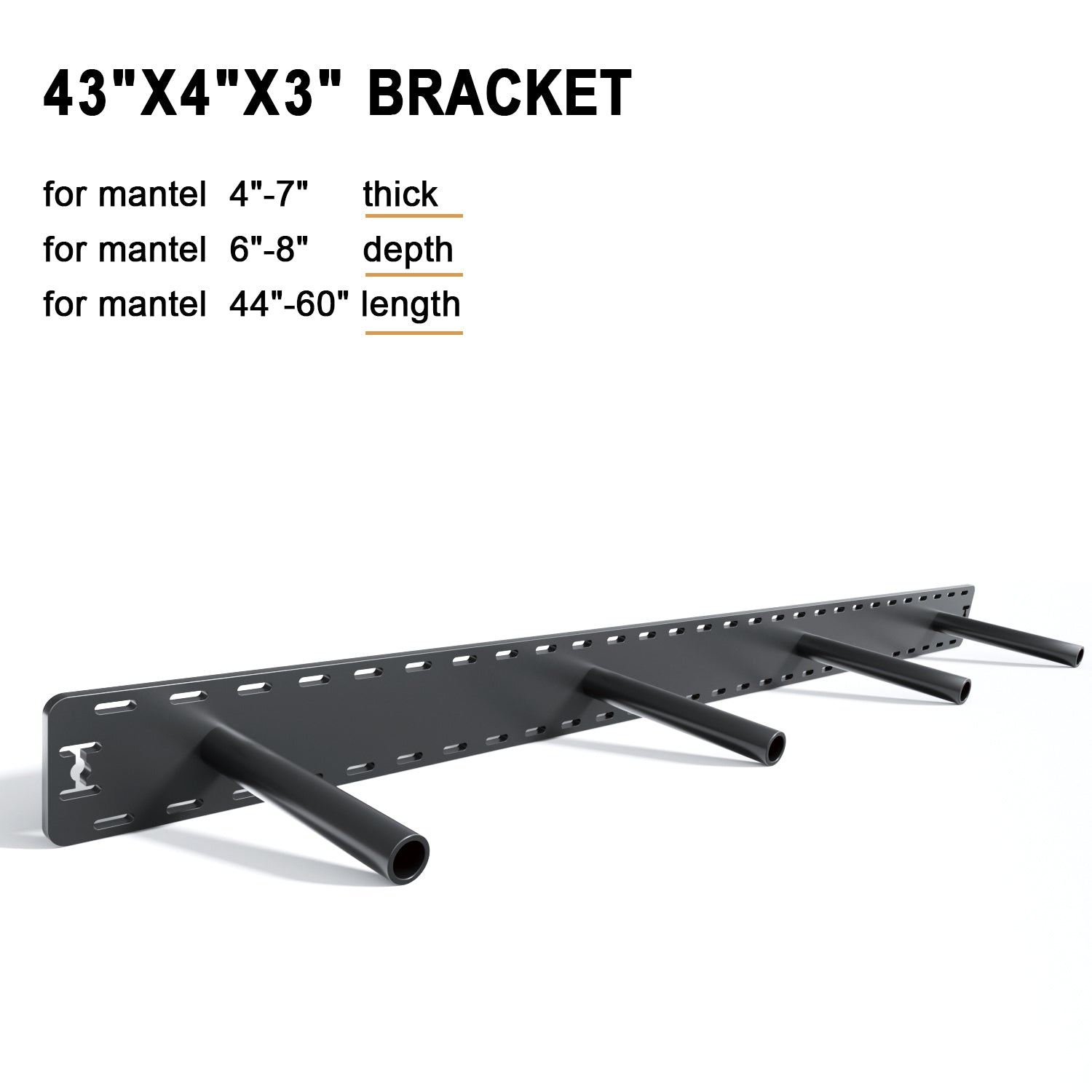 Floating Shelf Bracket without installation tools--43"X4"X3" Craftersmark