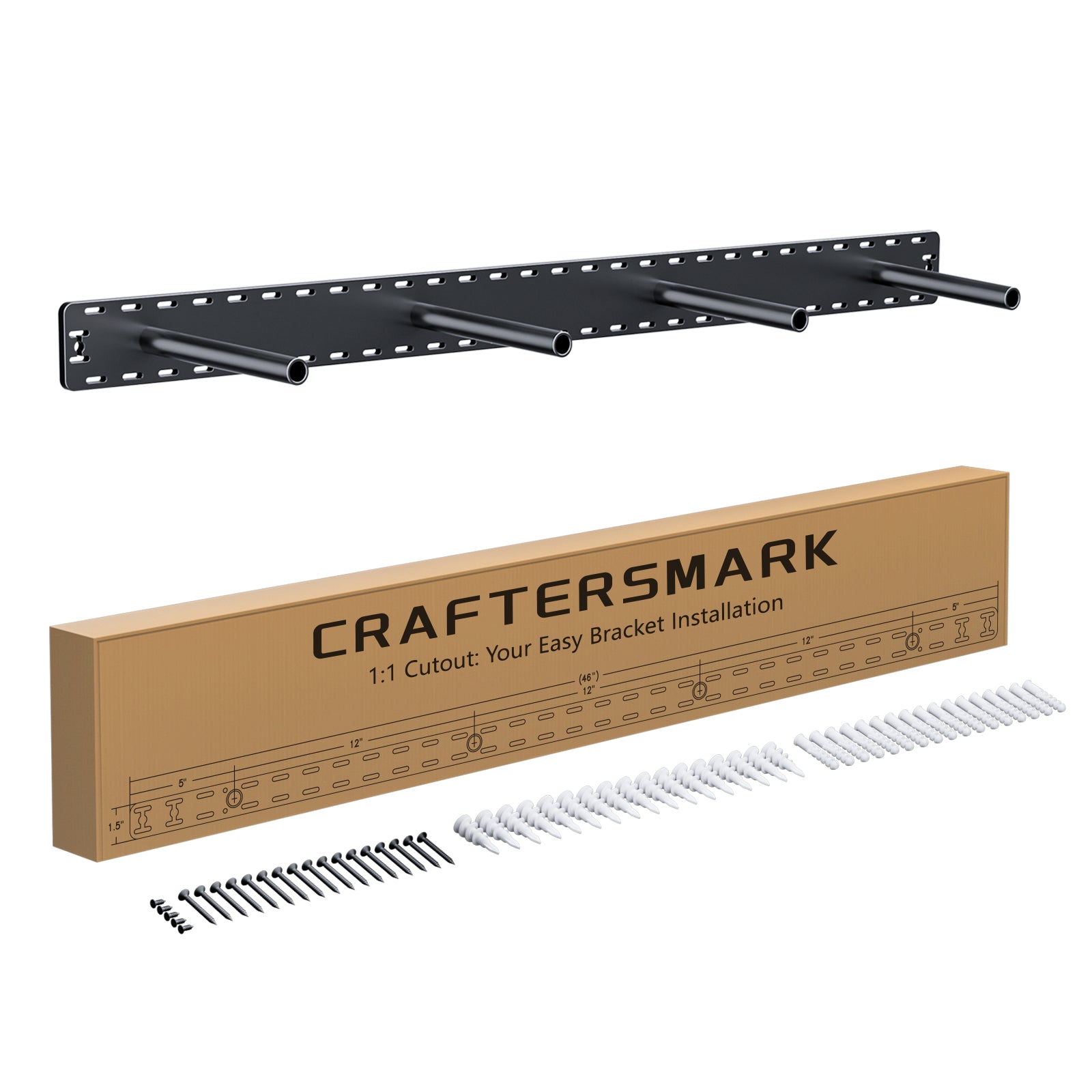 Floating Shelf Bracket without installation tools--43"X4"X3" Craftersmark