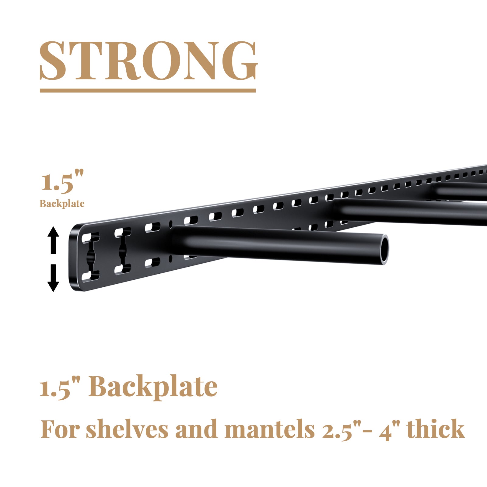 Floating Shelf Bracket without installation tools--43"X4"X3" Craftersmark