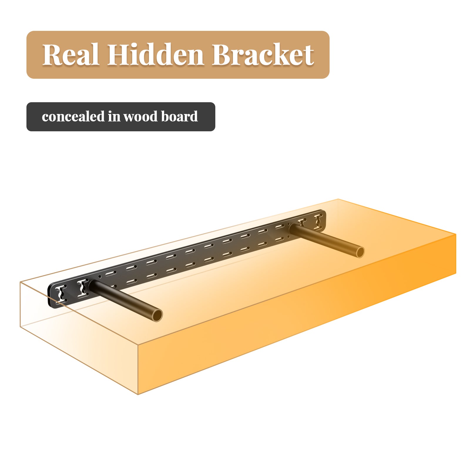 Floating Shelf Bracket--18"X6"X1.5" Craftersmark