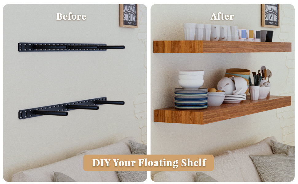 Floating Shelf Bracket--18"X8"X1.5" Craftersmark