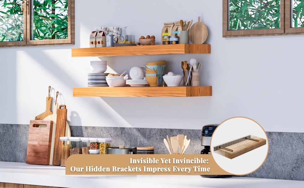 Floating Shelf Bracket--18"X8"X1.5" Craftersmark